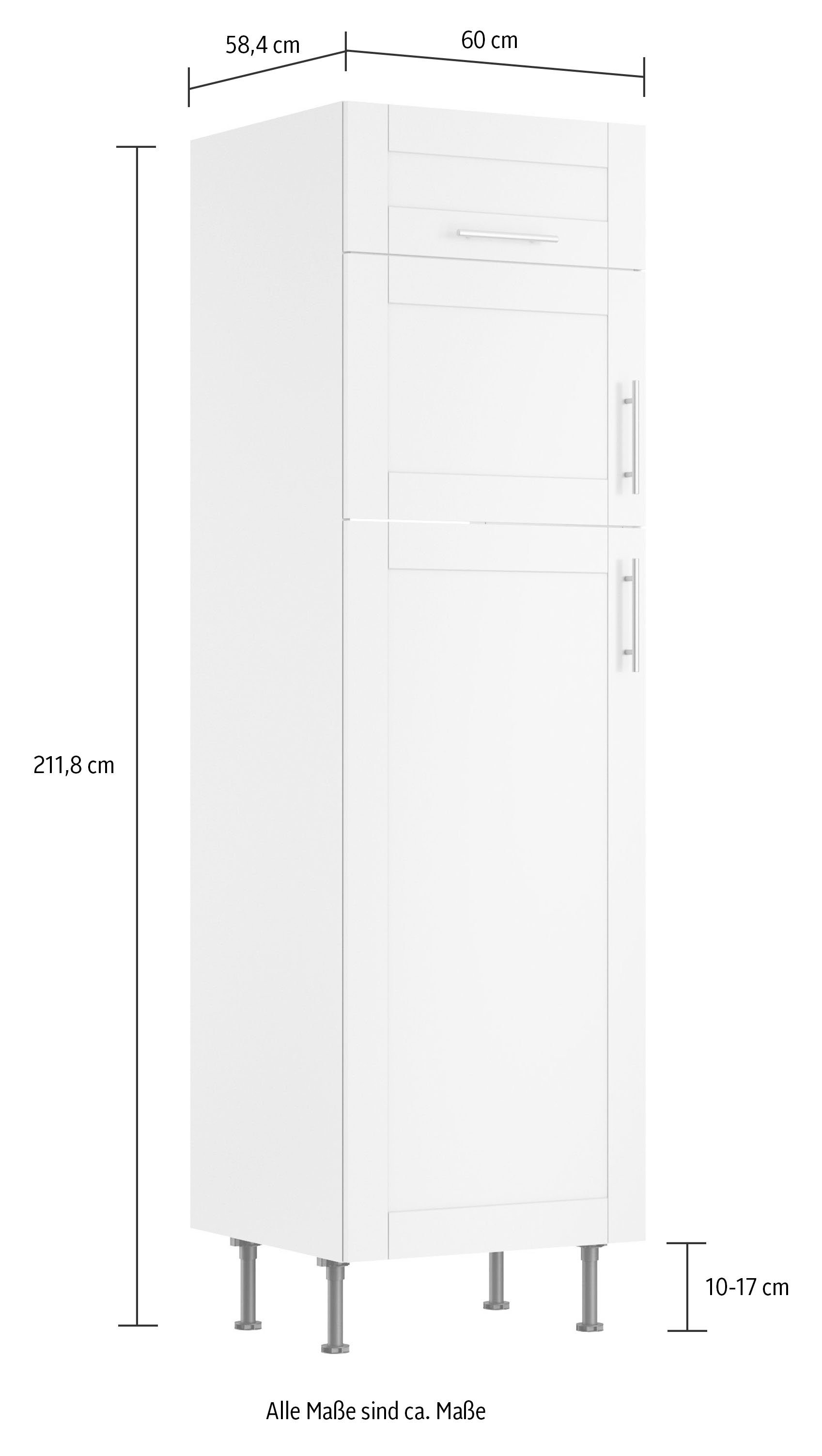 Ahus Breite weiß 60 OPTIFIT Kühlumbauschrank cm weiß matt/weiß |