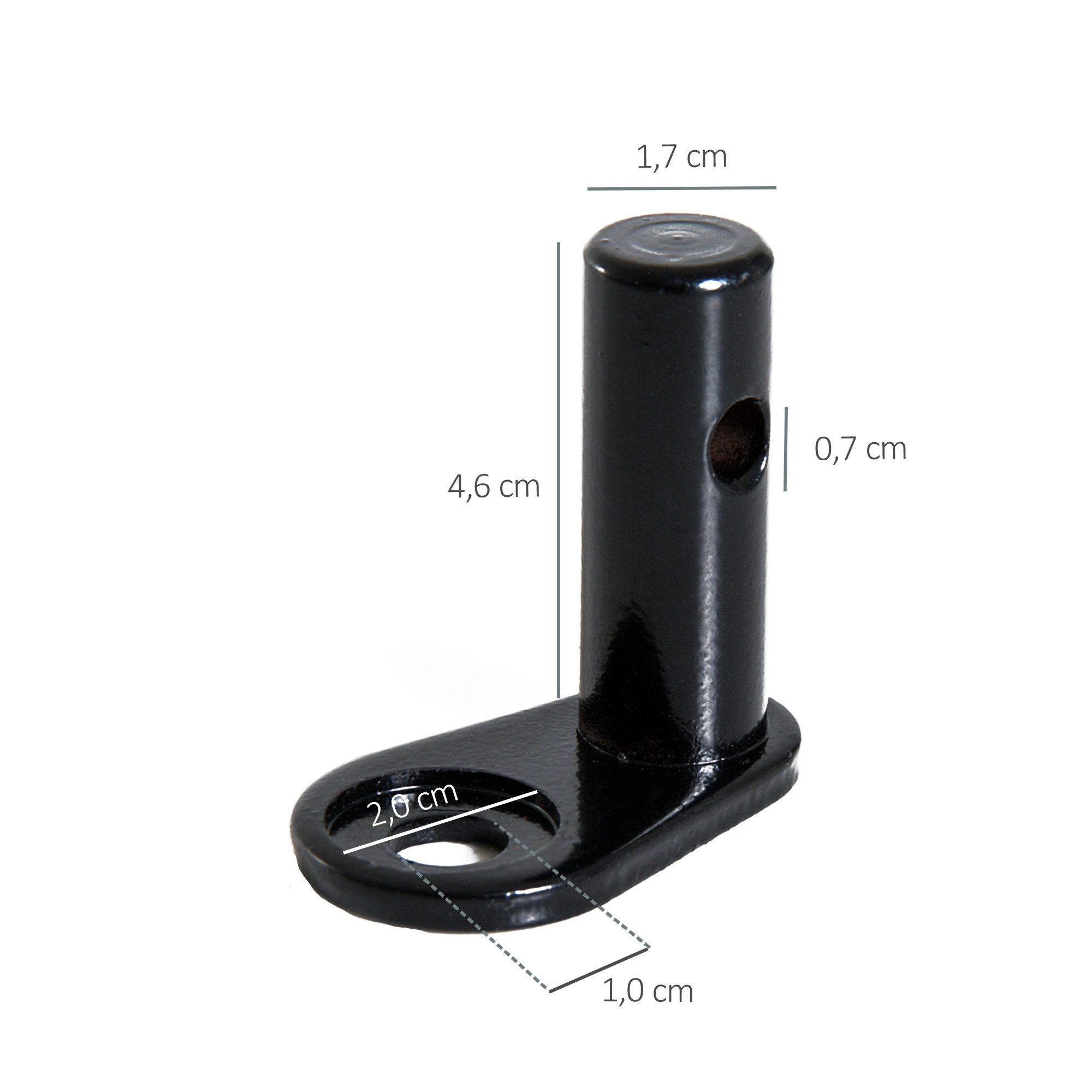 HOMCOM Bicycle Child Trailer Replacement Coupling, Carbon Steel Black