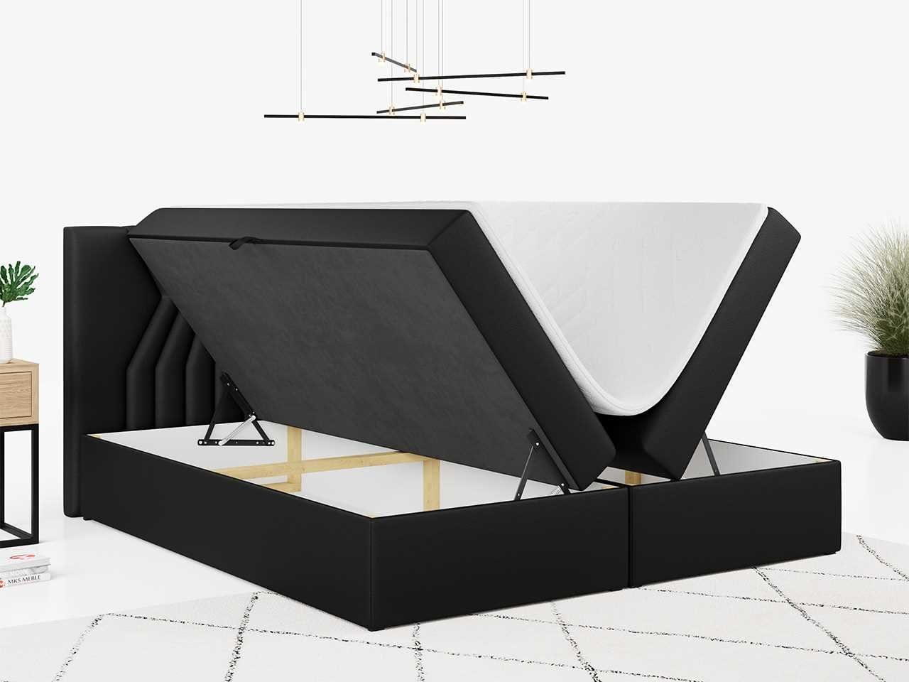 MÖBEL MKS Modern Multipocket-Matratze, Doppelbett, 2, STELLE für Schlafzimmer, Praktisch Boxspringbett
