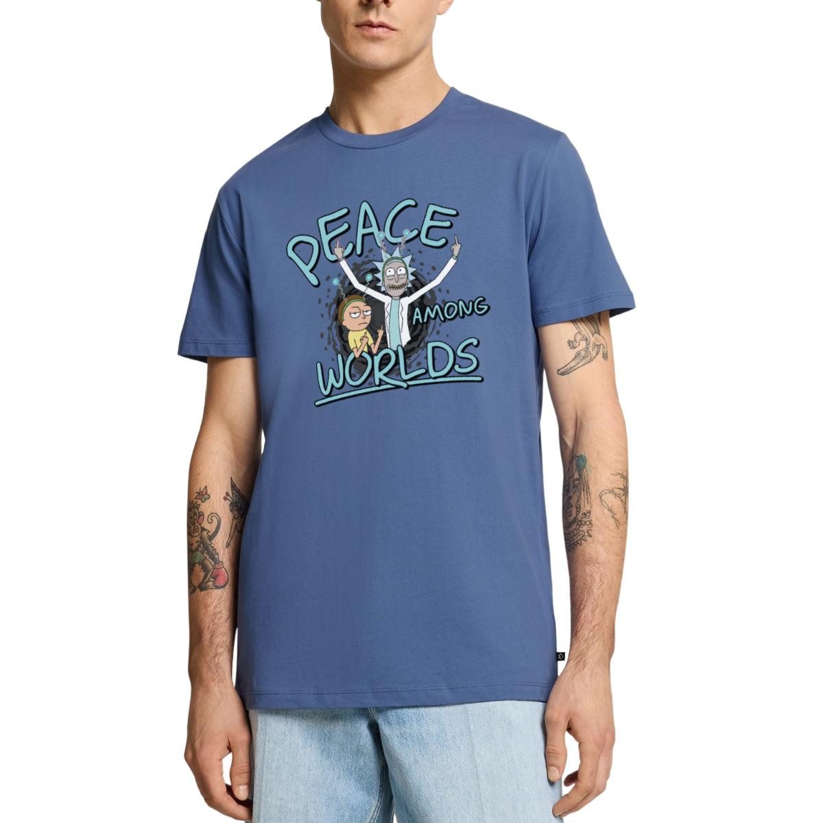 Spreadshirt T-Shirt Rick & Morty Peace günstig online kaufen