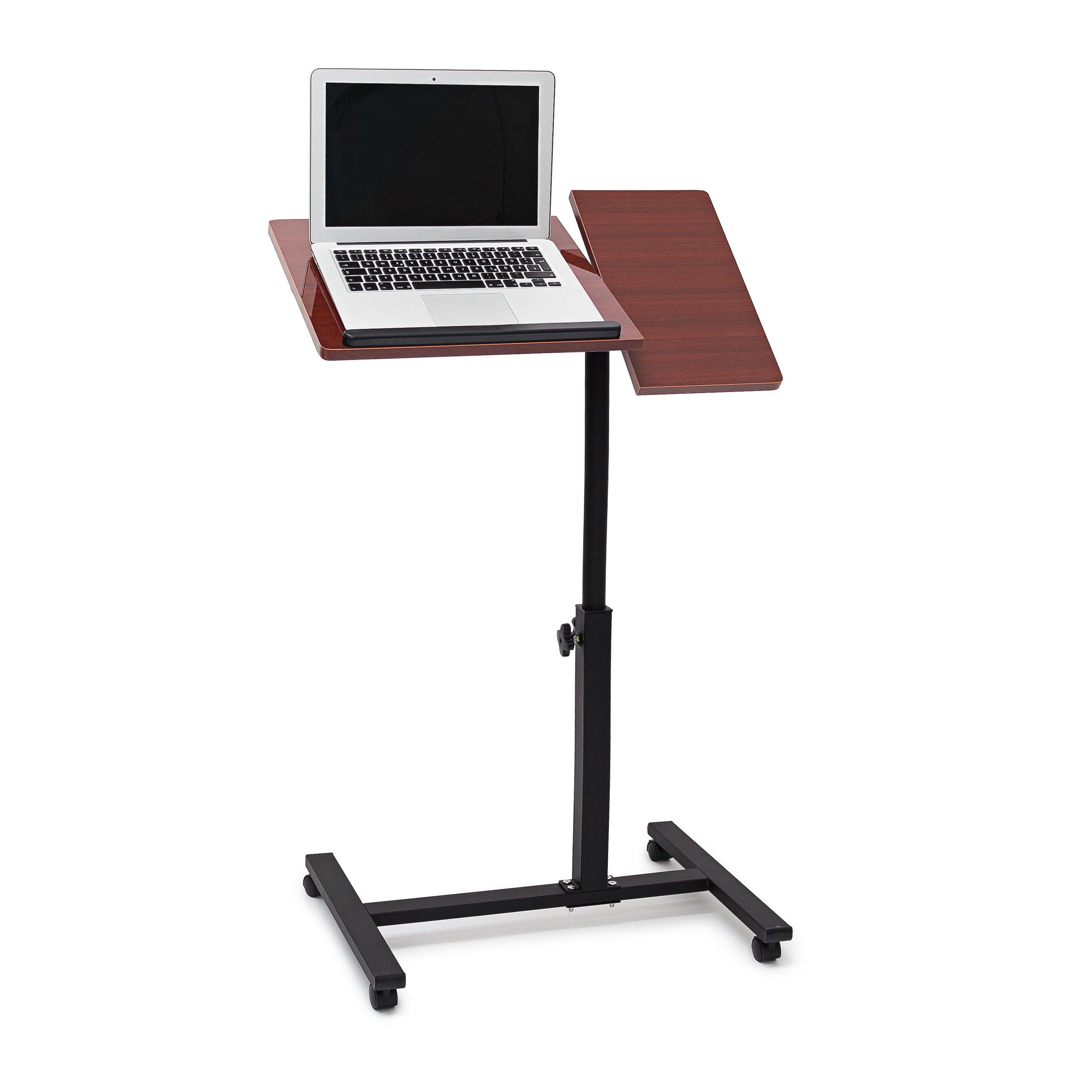 Verkaufsberater relaxdays Schreibtisch Laptoptisch höhenverstellbar Schwarz Braun Holz, Rot