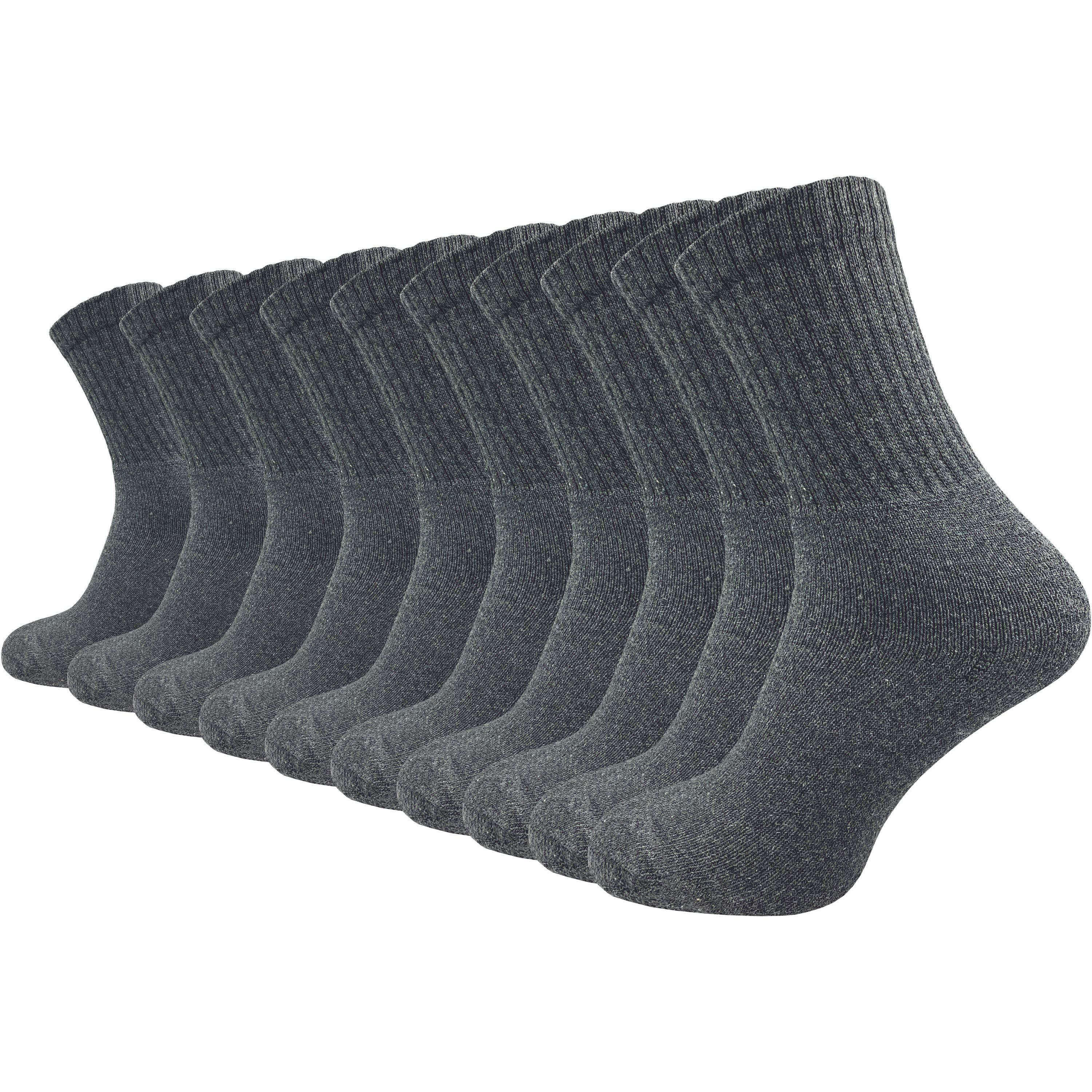 strapazierfähiger Aktivitäten z.B. oder Rippschaft Army für Wandern (10 aus Baumwolle Paar) Grau Outdoor Freizeitsocken Jagd, GAWILO mit