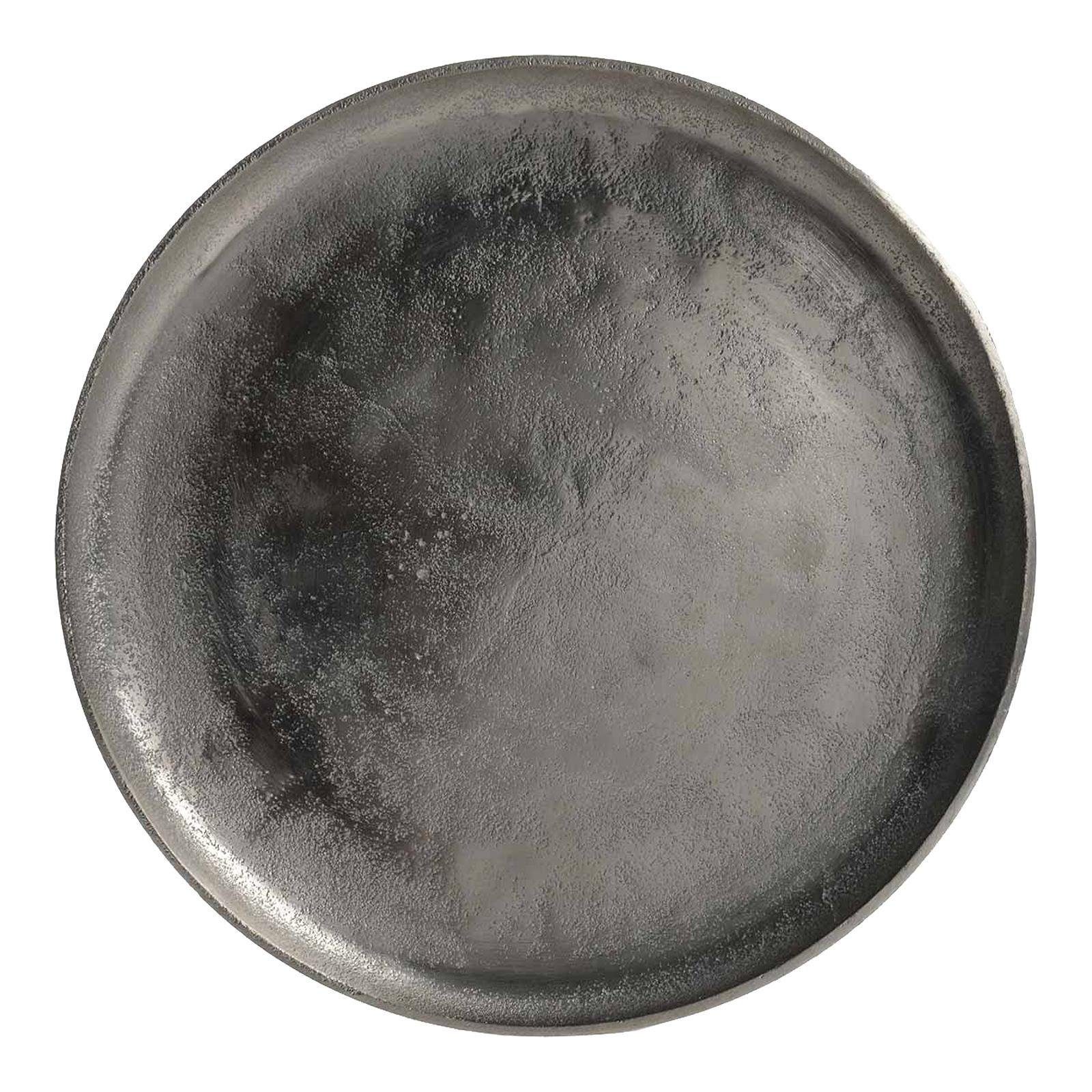 Depot Dekotablett Deko-Tablett Ernst (Packung, 1 Stück Deko-Tablett), aus Aluminium, Ø 34.5 Zentimeter Silber