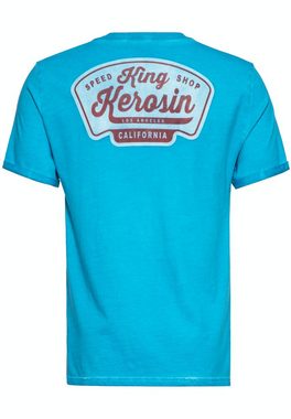 KingKerosin Print-Shirt Speedshop King Kerosin (1-tlg) Oil-Washed Vintage-Look
