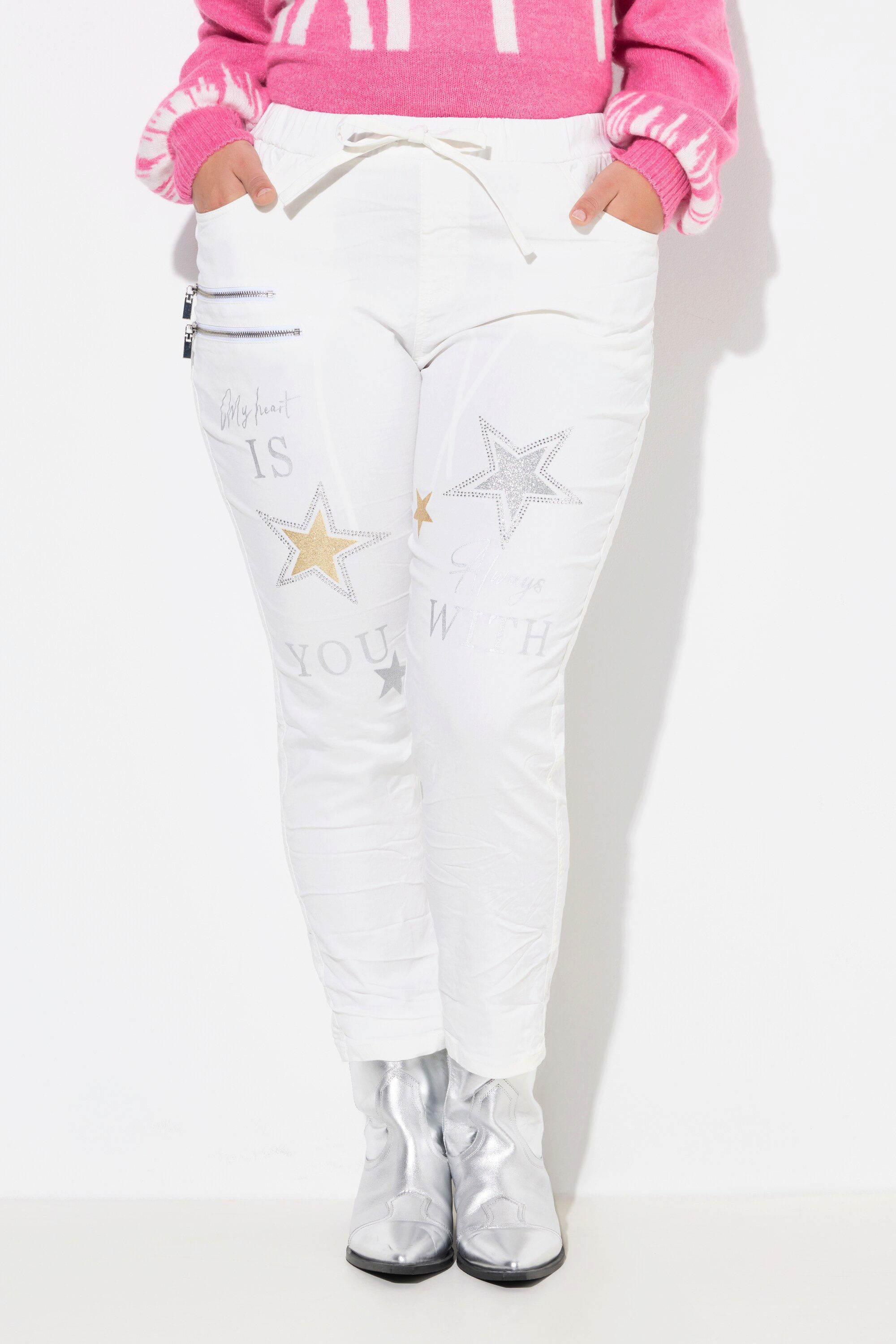 Angel of Style Funktionshose Crinkle-Hose Jogg-Style Sternendruck günstig online kaufen