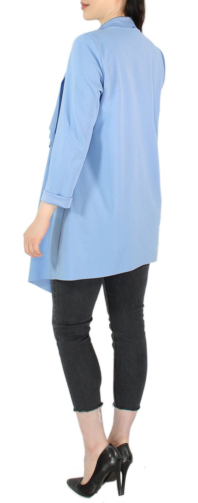 dy_mode Cardigan Damen Cardigan in Wasserfall-Optik - Unifarbe Übergangsjacke in Unifarbe, mit Wasserfallkragen