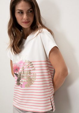 bianca Print-Shirt IDA mit Frontmotiv und modischem Streifen-Design