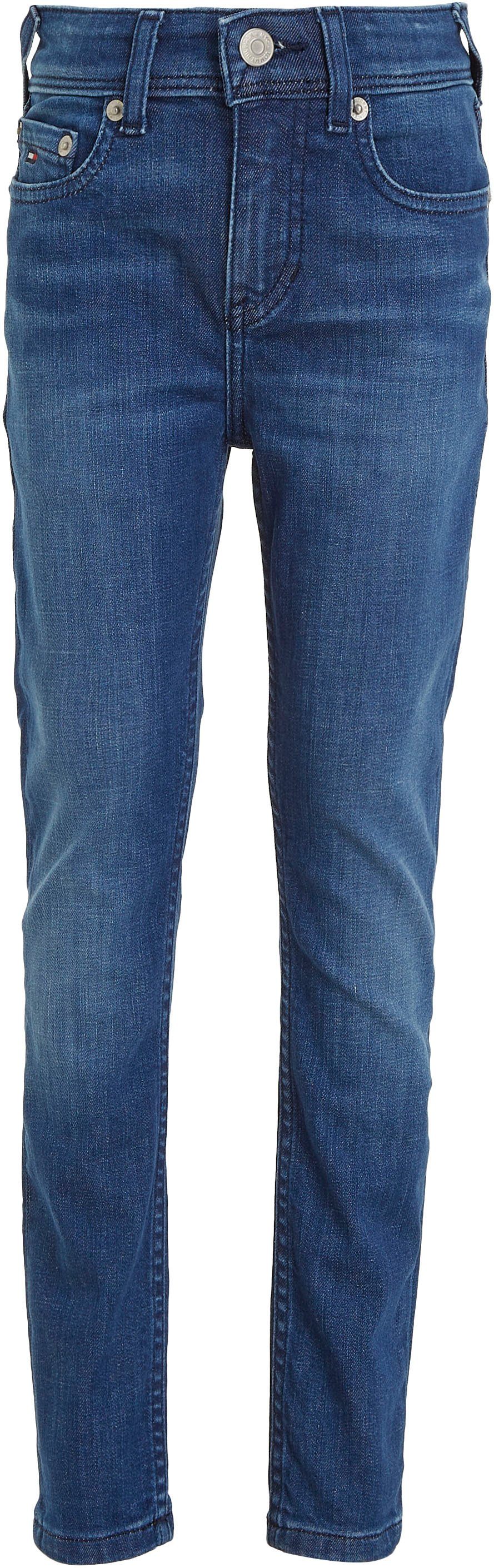 Tommy Hilfiger Y Logostickerei mit DARK WASH Slim-fit-Jeans SCANTON