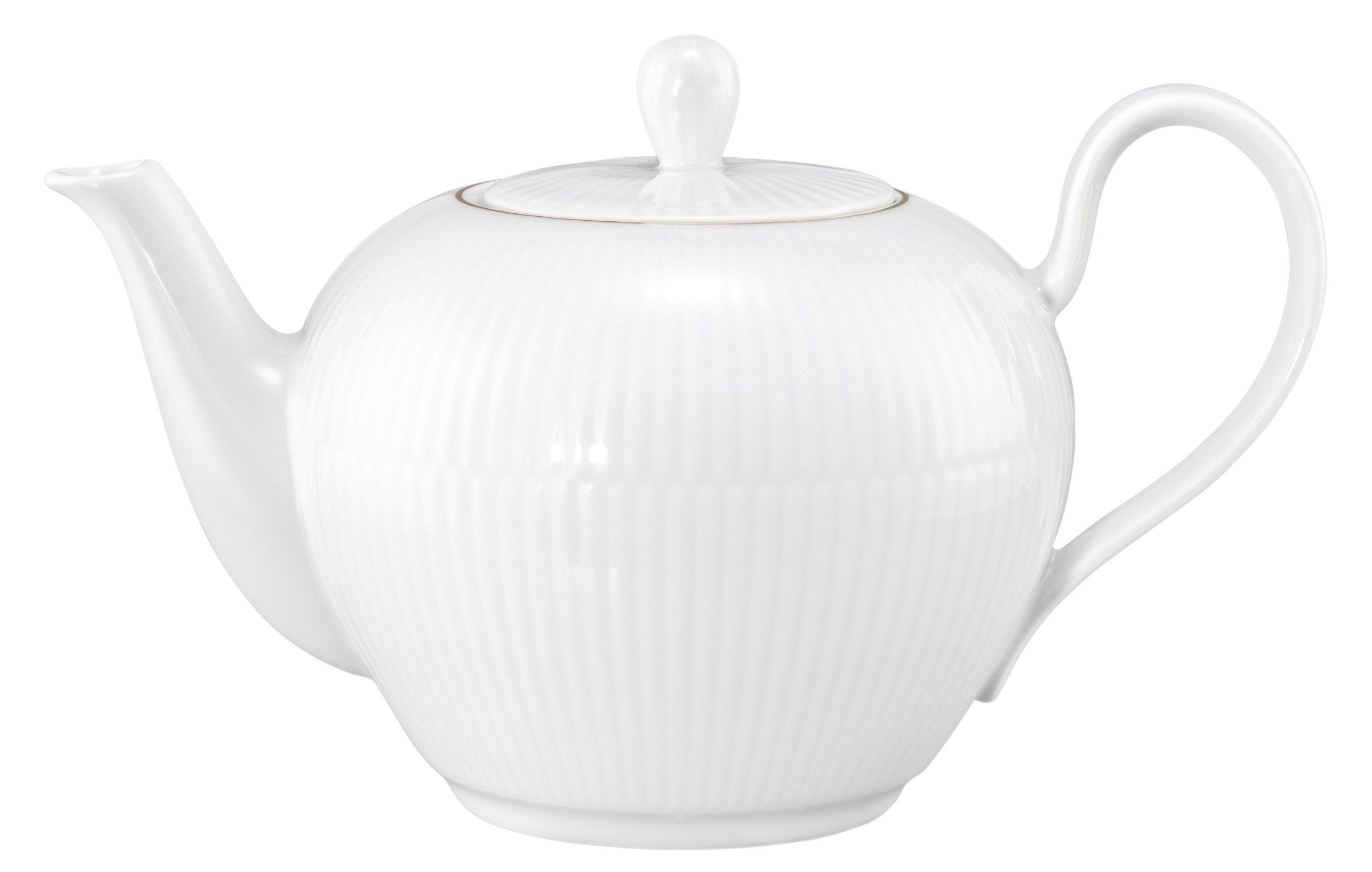 Seltmann Weiden Kanne Amina, 1,5 l, (1-St), Kaffeekanne, Teekanne mit Relief und edler Goldumrandung