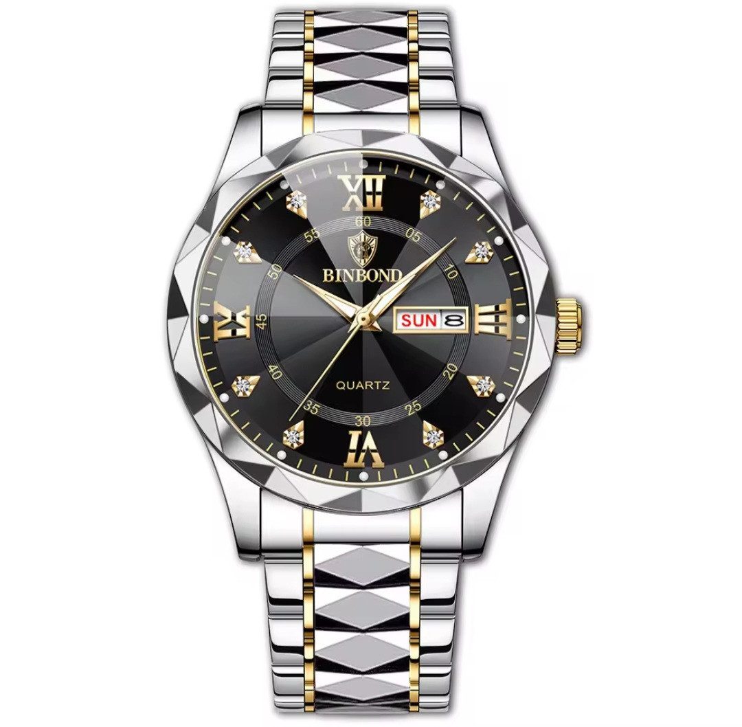 BinBond Quarzuhr Multifunktionsuhr Armbanduhr Chronograph Herrenuhr günstig online kaufen