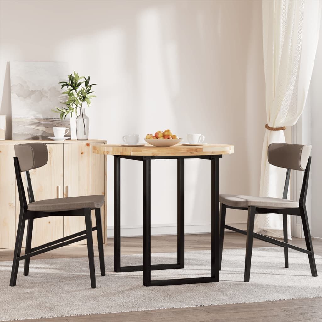 vidaXL Tischplatte Tischplatte Rund Ø80x4 cm Massivholz (1 St)