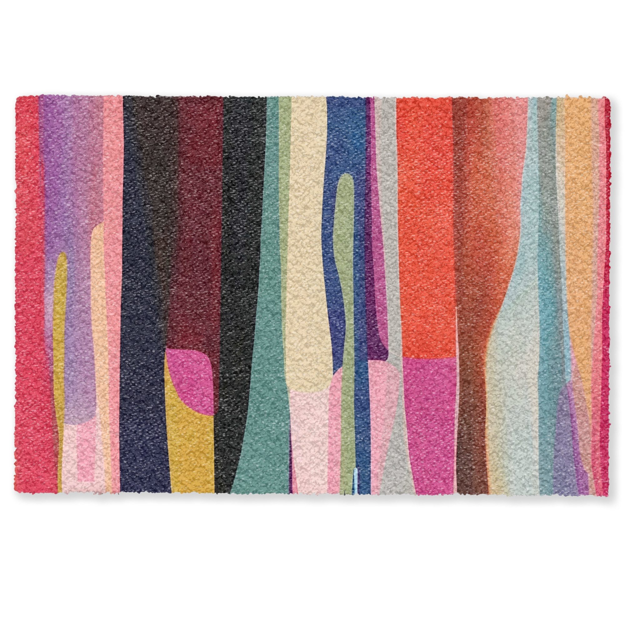 MuchoWow Fußmatte Farbvarianten - Vertikal - Bunt, Rechteckig, innen Schmutzfangmatte, Tür, Schmutzfänger Flur, Teppich, 60x40 cm