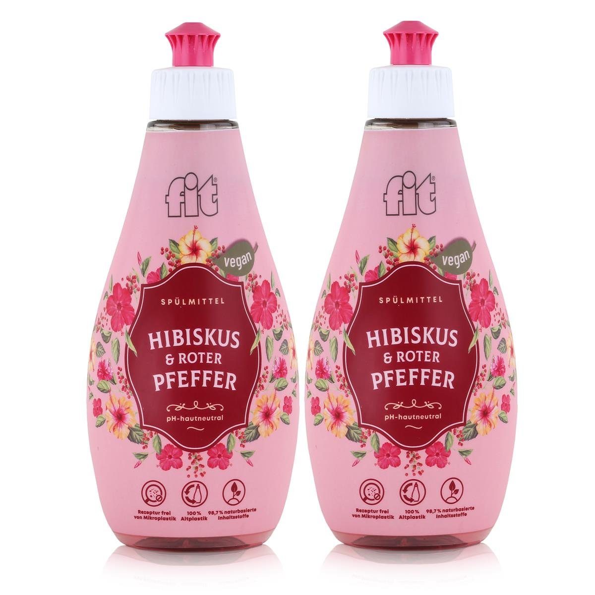 FIT fit Spülmittel Hibiskus & roter Pfeffer 400ml - Geschirrspülmittel (2e Geschirrspülmittel