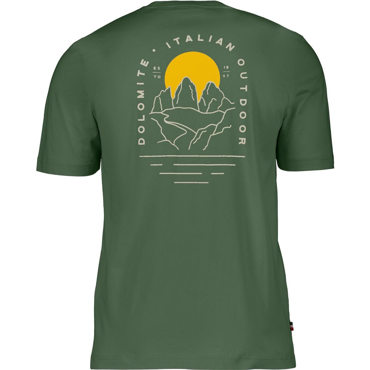 Dolomite Kurzarmshirt Tee M's Strenta G3 SS Hochwertiges Herren-T-Shirt aus Wolle mit stilvollem Dolomite-Print