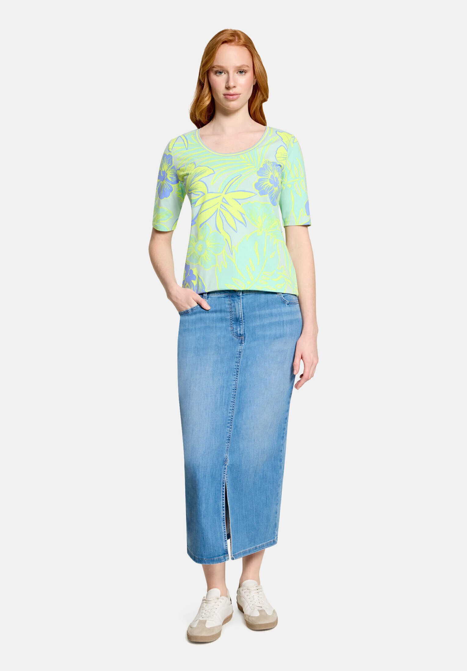 Betty Barclay Kurzarmshirt Damen mit Blumenprint (1-tlg)