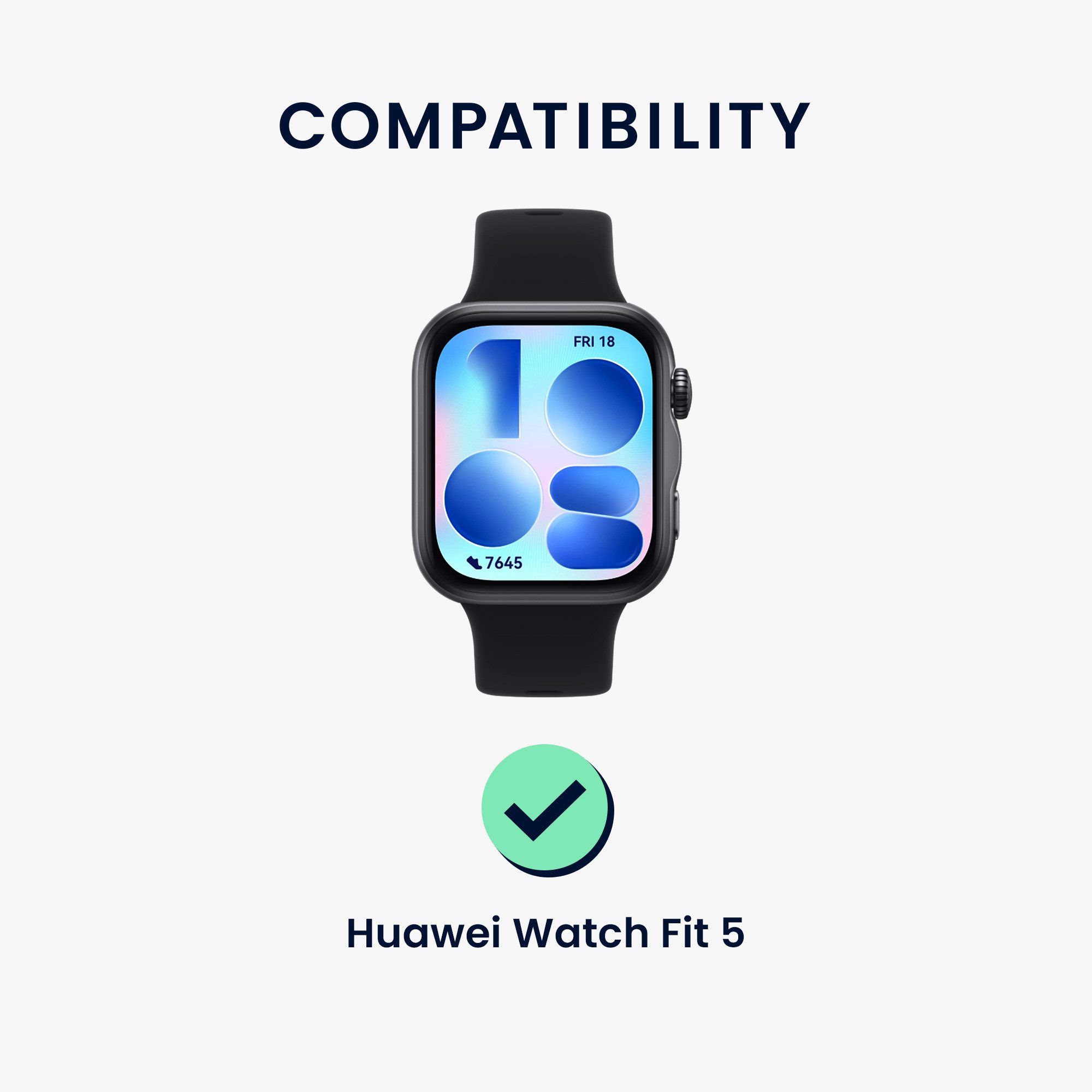 kwmobile 2x Displayschutzfolie für Huawei Watch FIT 5 Smartwatch, 2-tlg., Schutzfolie für Fitness Tracker - robuster Displayschutz - transparent