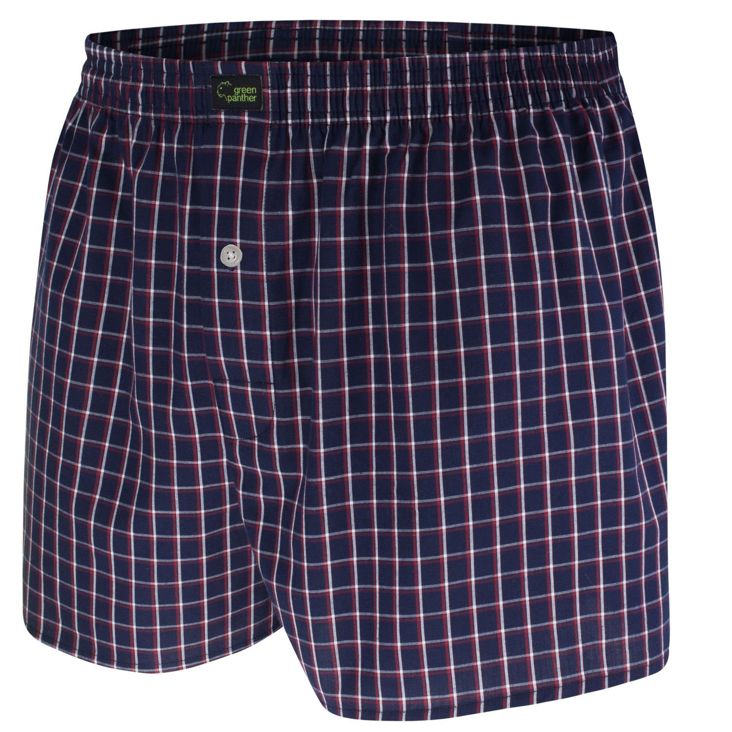 strapazierfähig, 6-St., green und 6er kariert 423 panther navy-blue-check Set, im Pack (6er 6er hautfreundlich Webboxer Set)