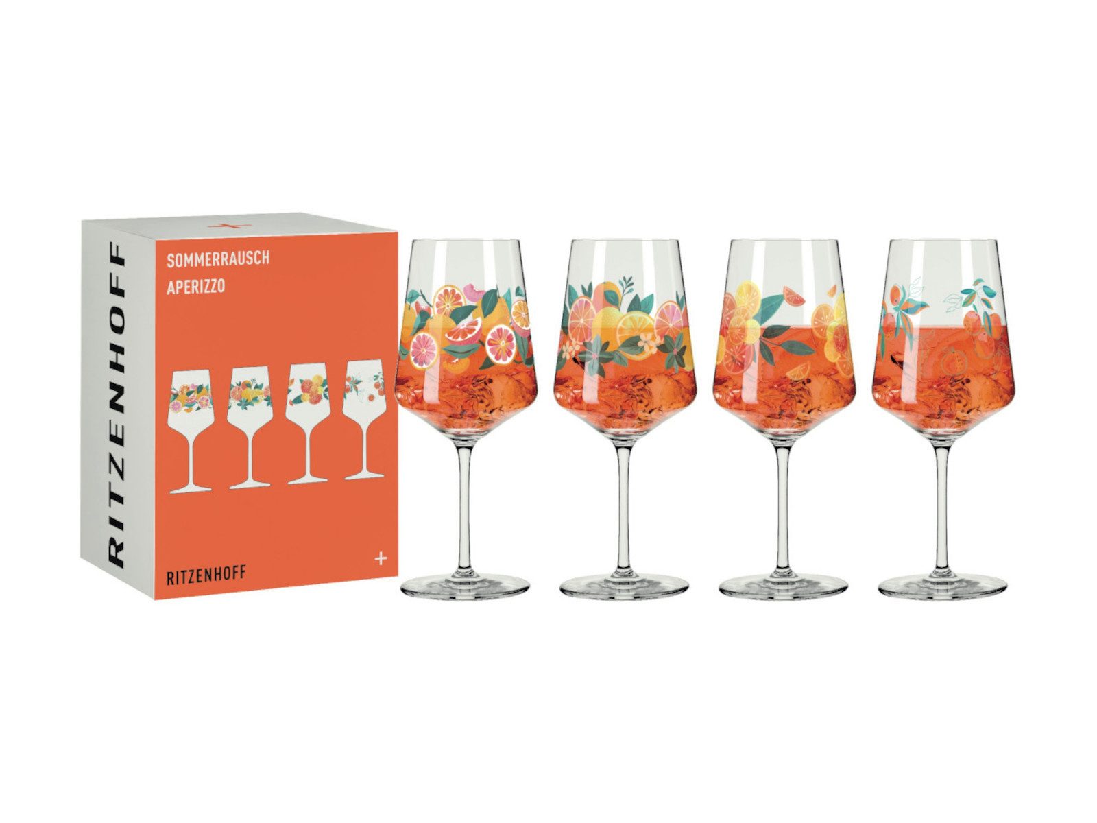 Ritzenhoff Gläser-Set Sommerrausch Aperizzo 4er Set F25, Kristallglas