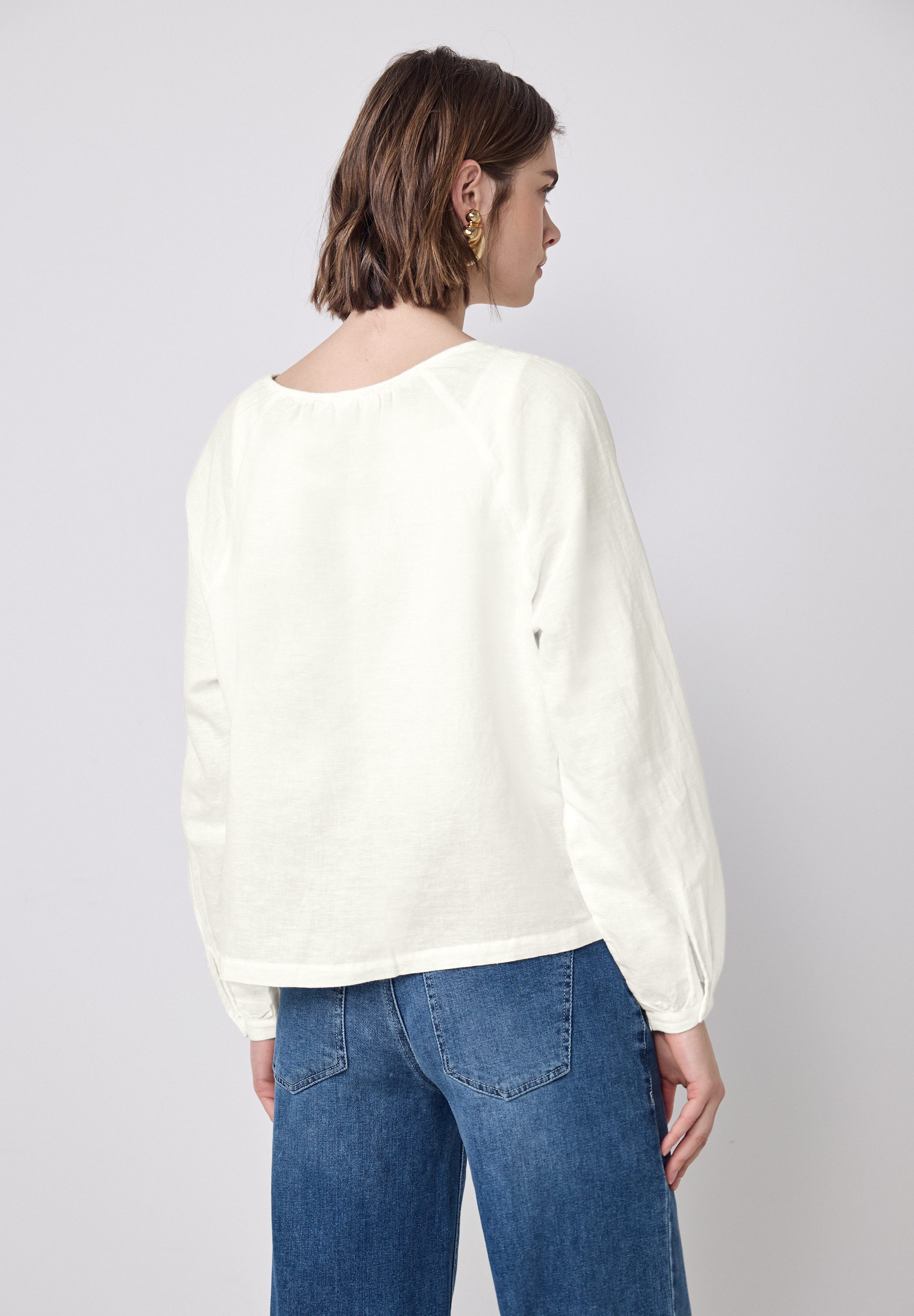 STREET ONE STUDIO Langarmbluse mit Cut-Out günstig online kaufen