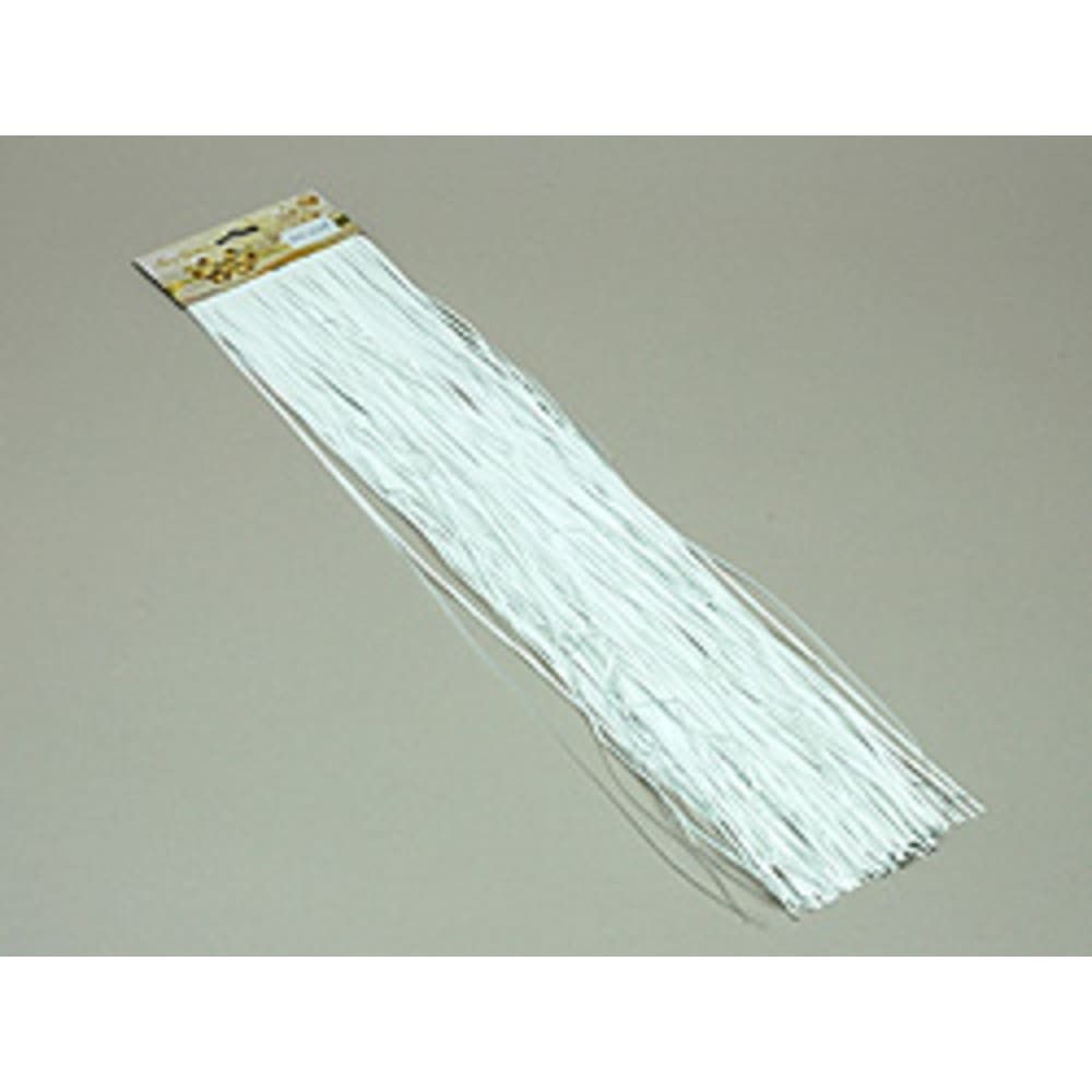 HundB Lametta Lametta Weiß 1 Stück 2mm x 500mm Weihnachtsdeko (1-tlg), Weihnachtsdekoration Baumschmuck Zierstreifen Glitzerfäden Festschmuck
