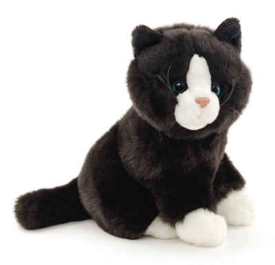 Uni-Toys Kuscheltier Katze, sitzend - versch. Fellfarben - Höhe 21 cm - Plüsch, Plüschtier, zu 100 % recyceltes Füllmaterial