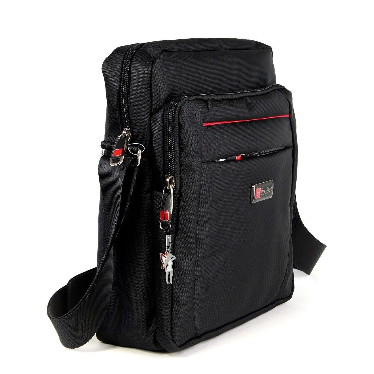 BAG STREET Umhängetasche Bag Street Damen Herren Umhängetasche (Umhängetasche), Herren, Damen, Jugend Umhängetasche Polyester, schwarz 22cm x ca. 27cm