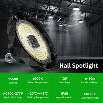 ANTEN LED Arbeitsleuchte UFO LED Hallenstrahler Hallenbeleuchtung High Bay Hallenleuchte, 150W, Kaltweiß, 150W/200W, Werkstatt Industrielampe, IP65