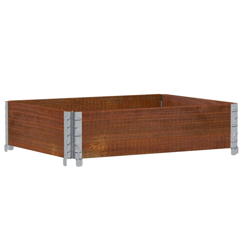 vidaXL Palettenbett Paletten-Aufsatzrahmen Braun 80x60 cm Massivholz Kiefer (1-tlg)