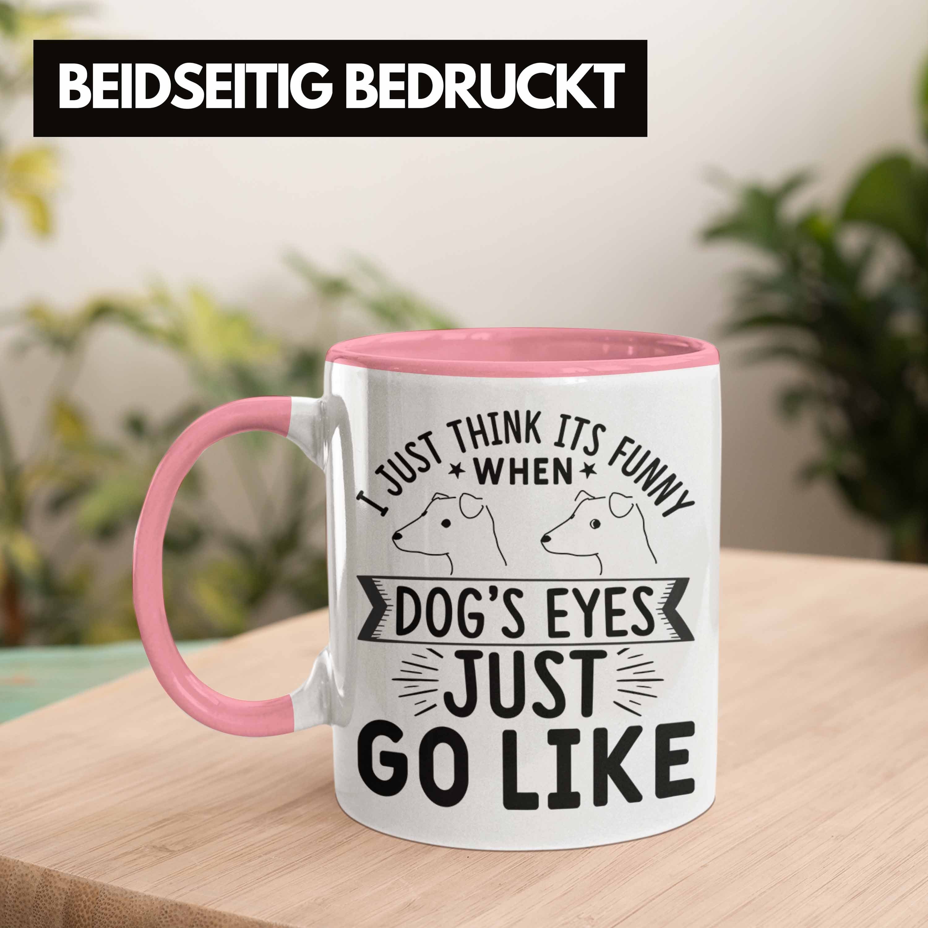 Trendation Tasse Lustige Tasse Geschenk Hundebesitzer Hunde Rosa Hundeliebhaber Spruch Meme