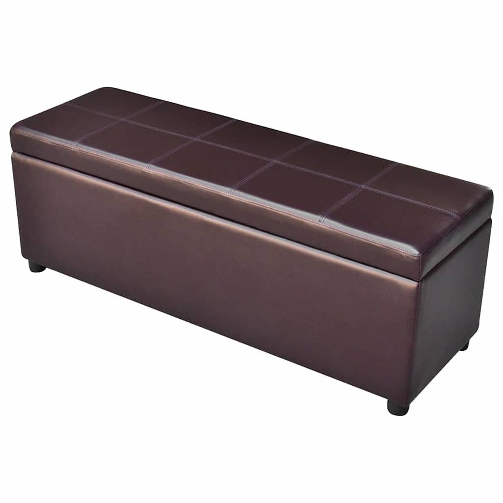 furnicato Truhenbank Aufbewahrungsbank Massivholz 116 x 39 x 44 cm Braun, Gepolsterte Sitzbank mit großem Staufach und verstecktem Innenraum
