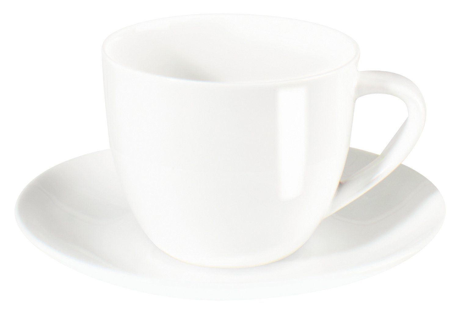 ASA SELECTION Cappuccinotasse A TABLE, mit Untertasse, Weiß, 250 ml, Fine Bone China