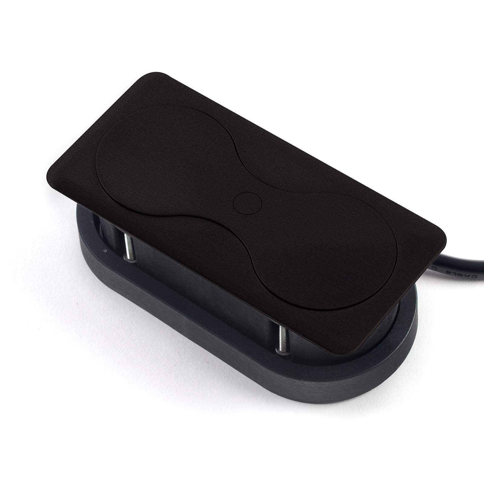 SO-TECH® Doppel Einbausteckdose eckig mit 2x Schuko o. 1x USB/1x Schu Einbau-Tischsteckdose, mit 2x Schuko- oder 1x USB/1x Schuko-Steckdose