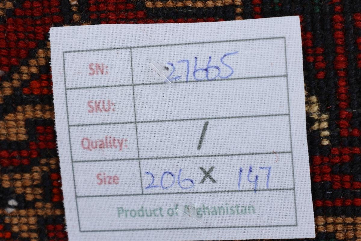 Orientteppich Afghan Nain Höhe: Handgeknüpfter Trading, 147x206 Orientteppich, 6 rechteckig, mm Mauri