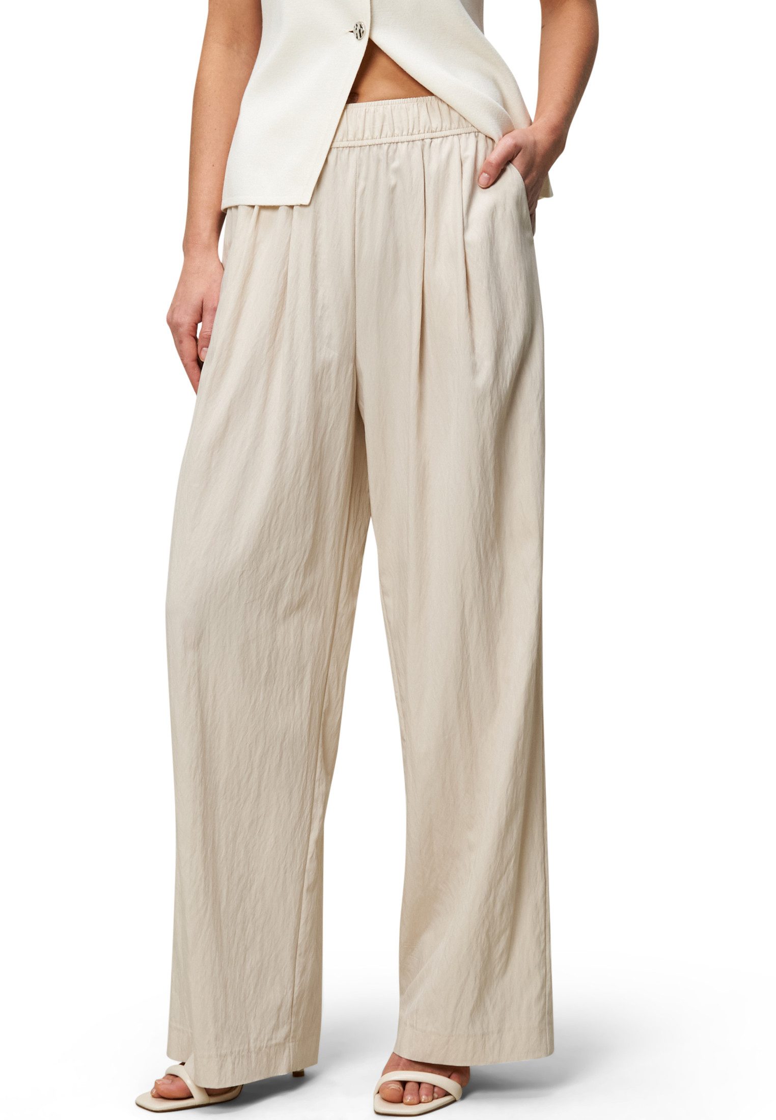 Zero Stoffhose Damen Hose in Papertouch-Qualität 30 Inch Falten günstig online kaufen