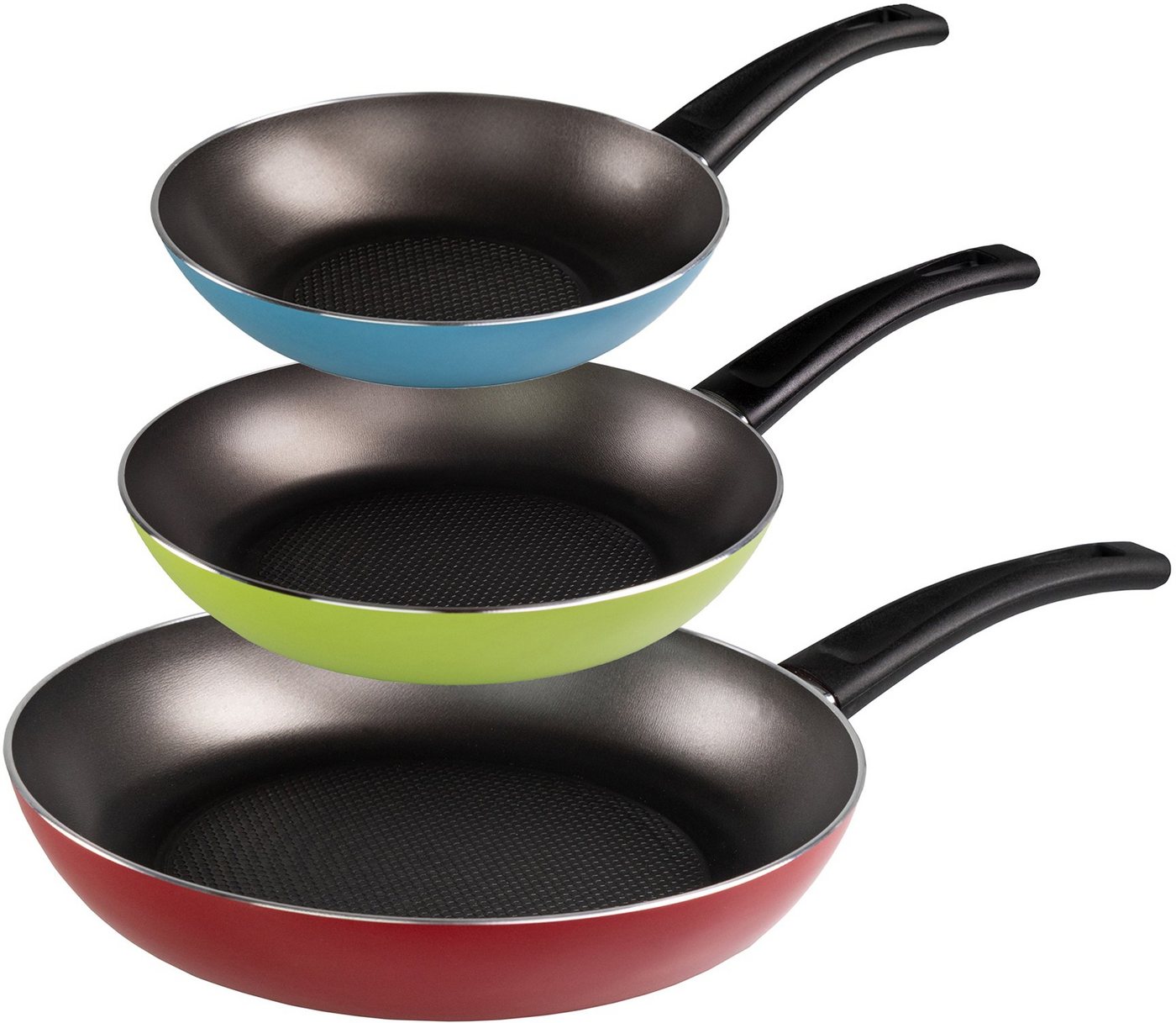 VERY TITAN Pfannen-Set Very Titan, Aluminium (Set, 3-tlg., je 1 Pfanne Ø 20/24/28 cm, H: 4,4/4,6/5,1 cm, - 0,9/1,3/2,2 l), Induktion