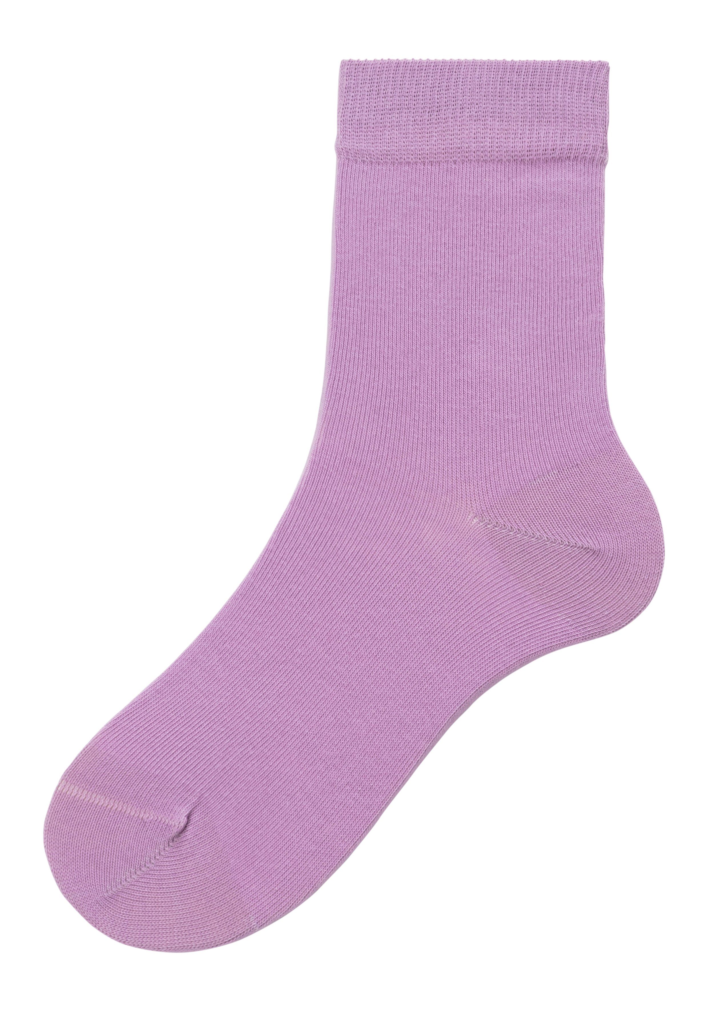 1x 1x flieder, Socken H.I.S unterschiedlichen 1x 4-Paar) in pink, 1x bordeaux blau, Farbzusammenstellungen (Set,