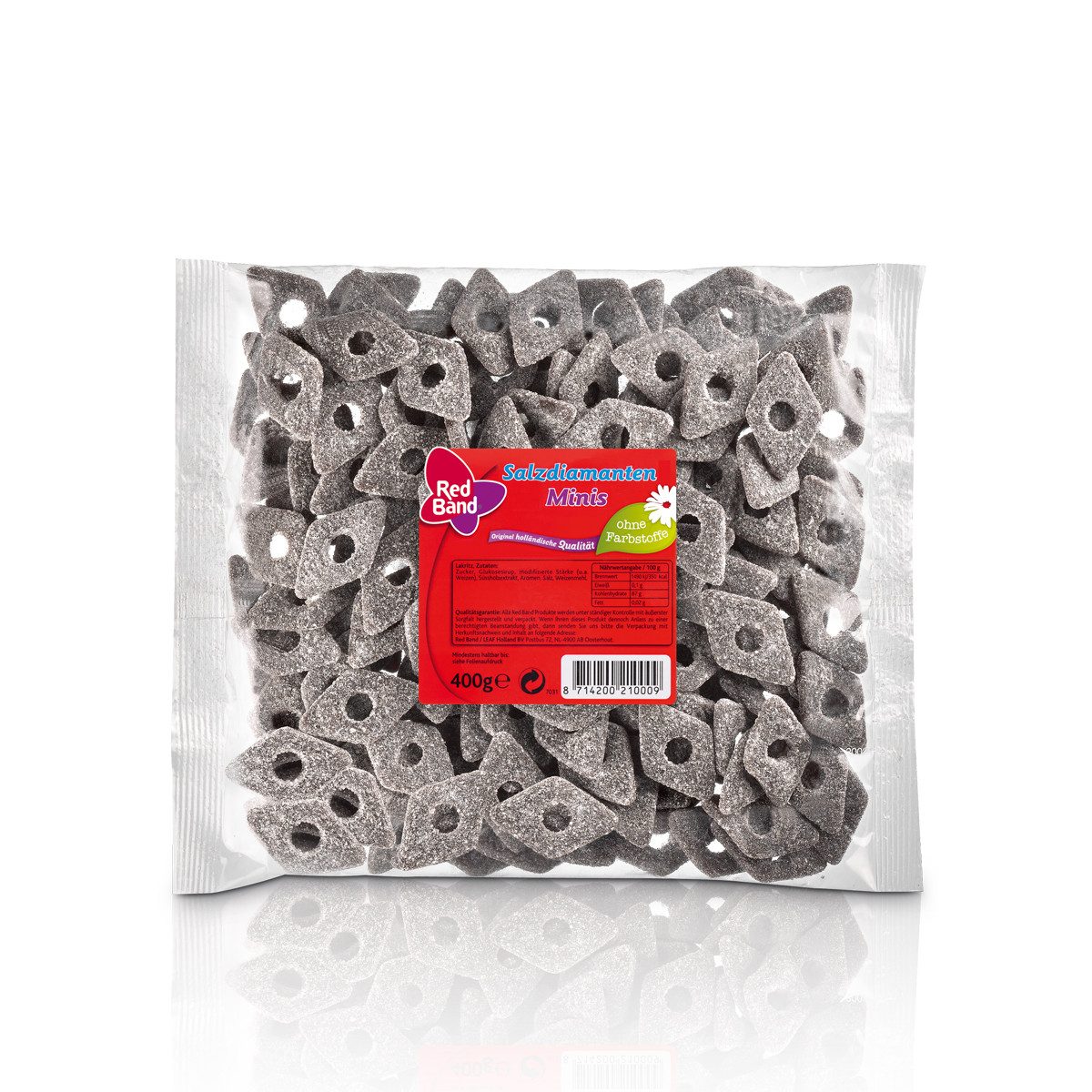Red Band Süßigkeit, Red Band Salzdiamanten Minis gezuckert und ohne Farbstoff 400g