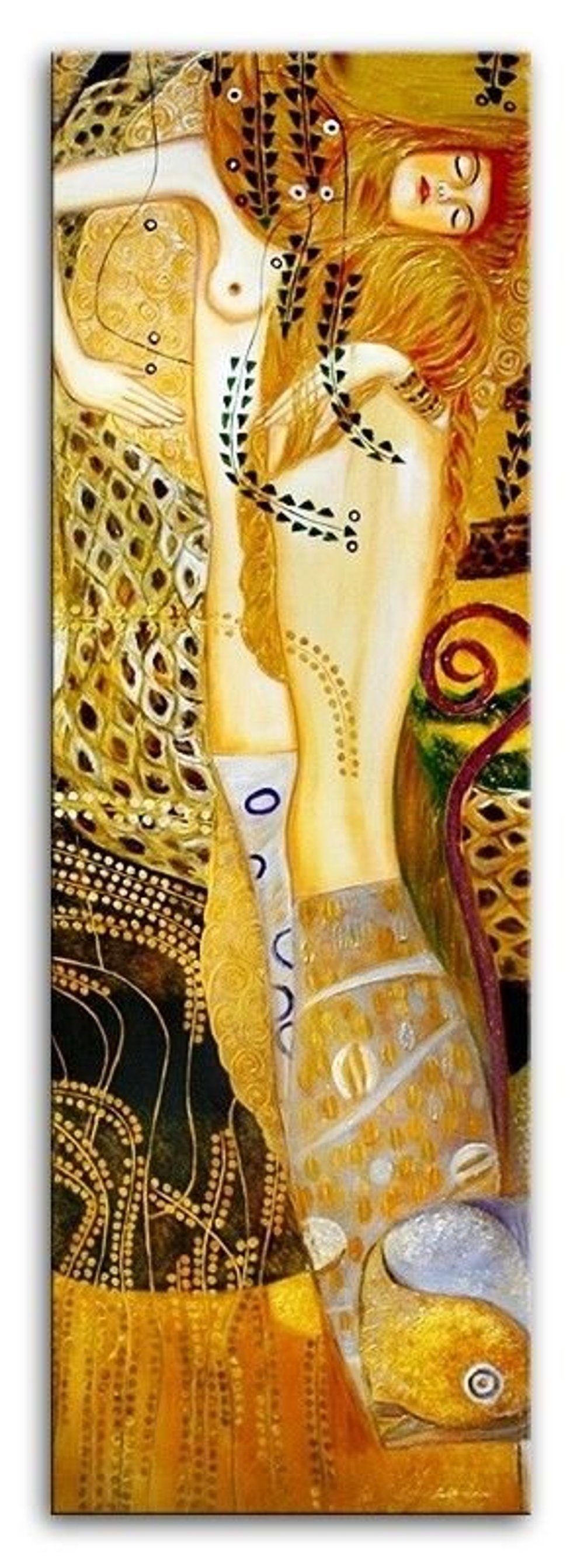 JVmoebel Gemälde Gustav Klimt »G04855«, jedes Bild ein Unikat, handgearbeitet | Gemälde