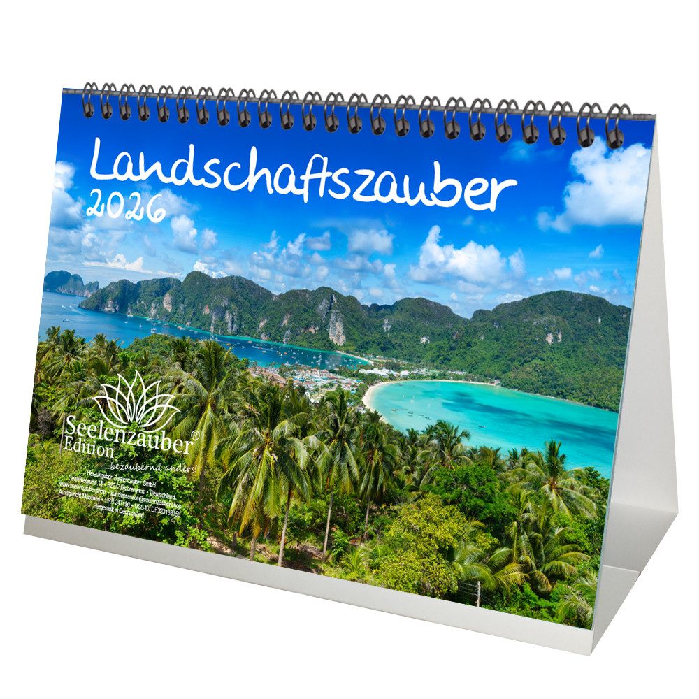 Seelenzauber Tischkalender Landschaftszauber DIN A5 Tischkalender für 2026 Landschaften Länder