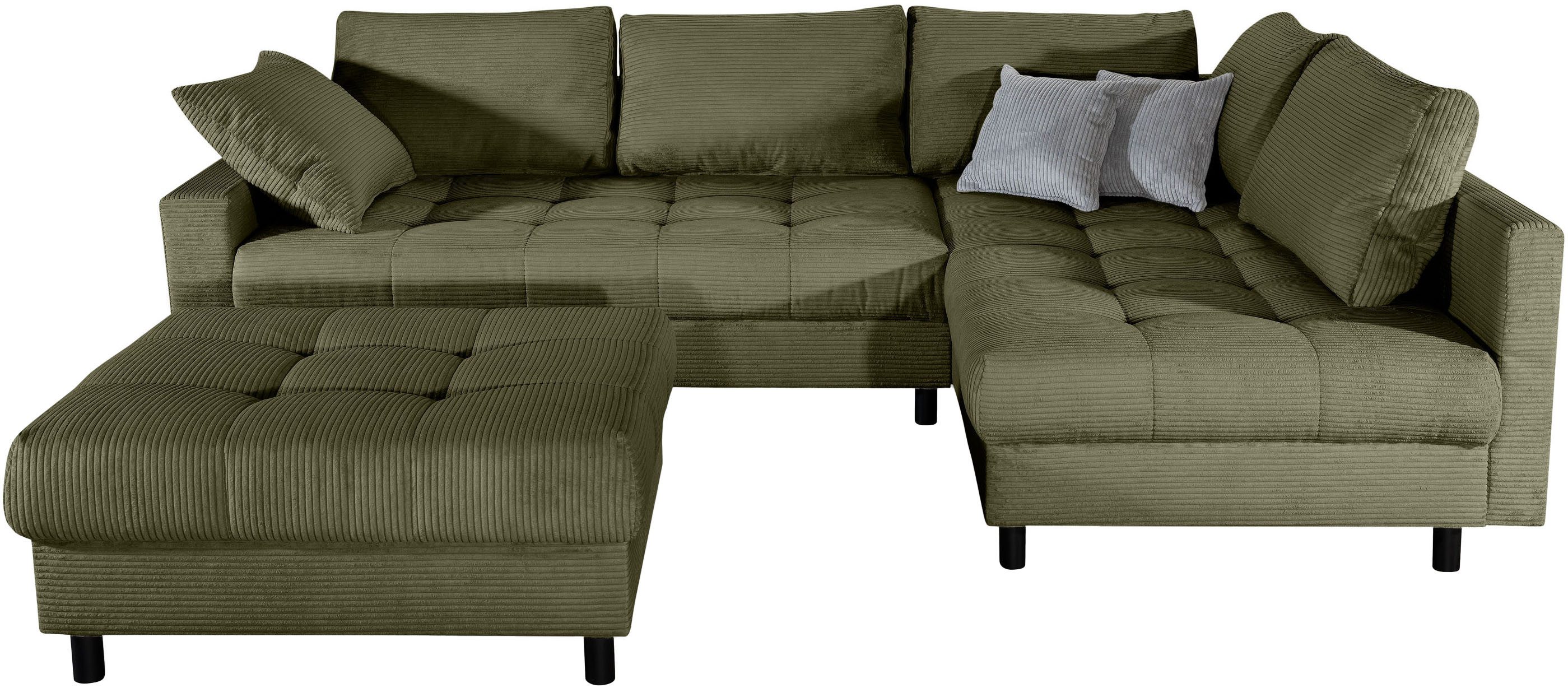 COLLECTION AB Ecksofa Toni XL L-Form B:274 cm Set inkl. Hocker, AKTION mit Pet Topper, Set: Sofa & Hocker, 2 Zierkissen, Bonell-Federkern – Bild 2 von 5