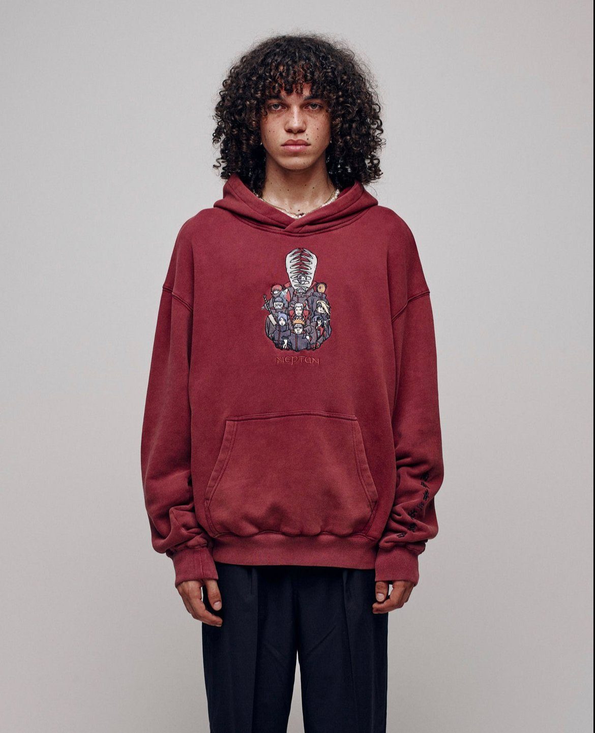 Naruto Collegejacke Naruto Akatsuki Graphic Hoodie Red Kapuzenpullover Rot