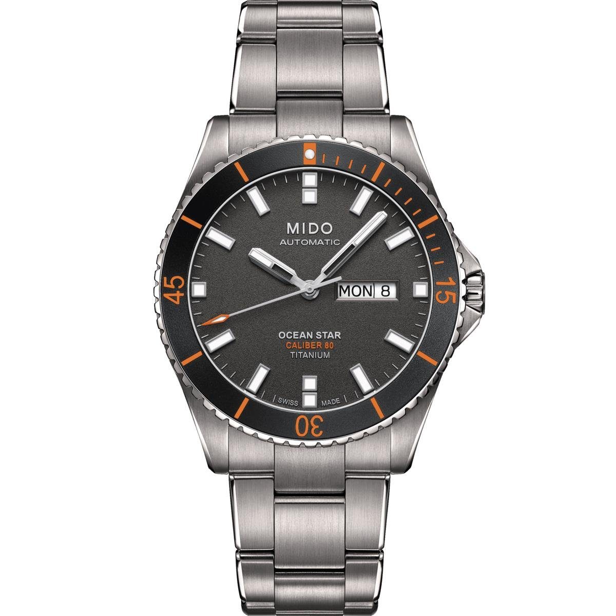 Taucheruhr Mido Herren Uhr M0264304406100 Ocean Star 200 Titan