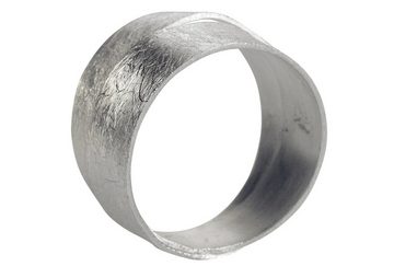 SILBERMOOS Silberring Doppelt-gewickelter Schmiedering, 925 Sterling Silber