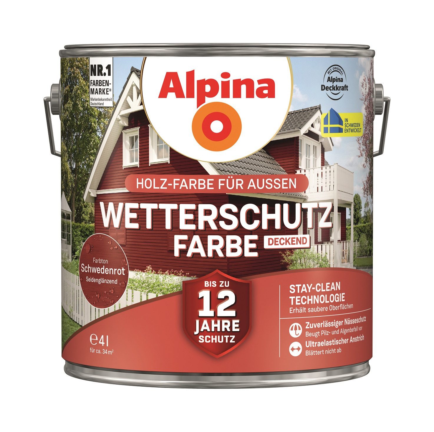 Alpina Wandfarbe Alpina Wetterschutz-Farbe deckend