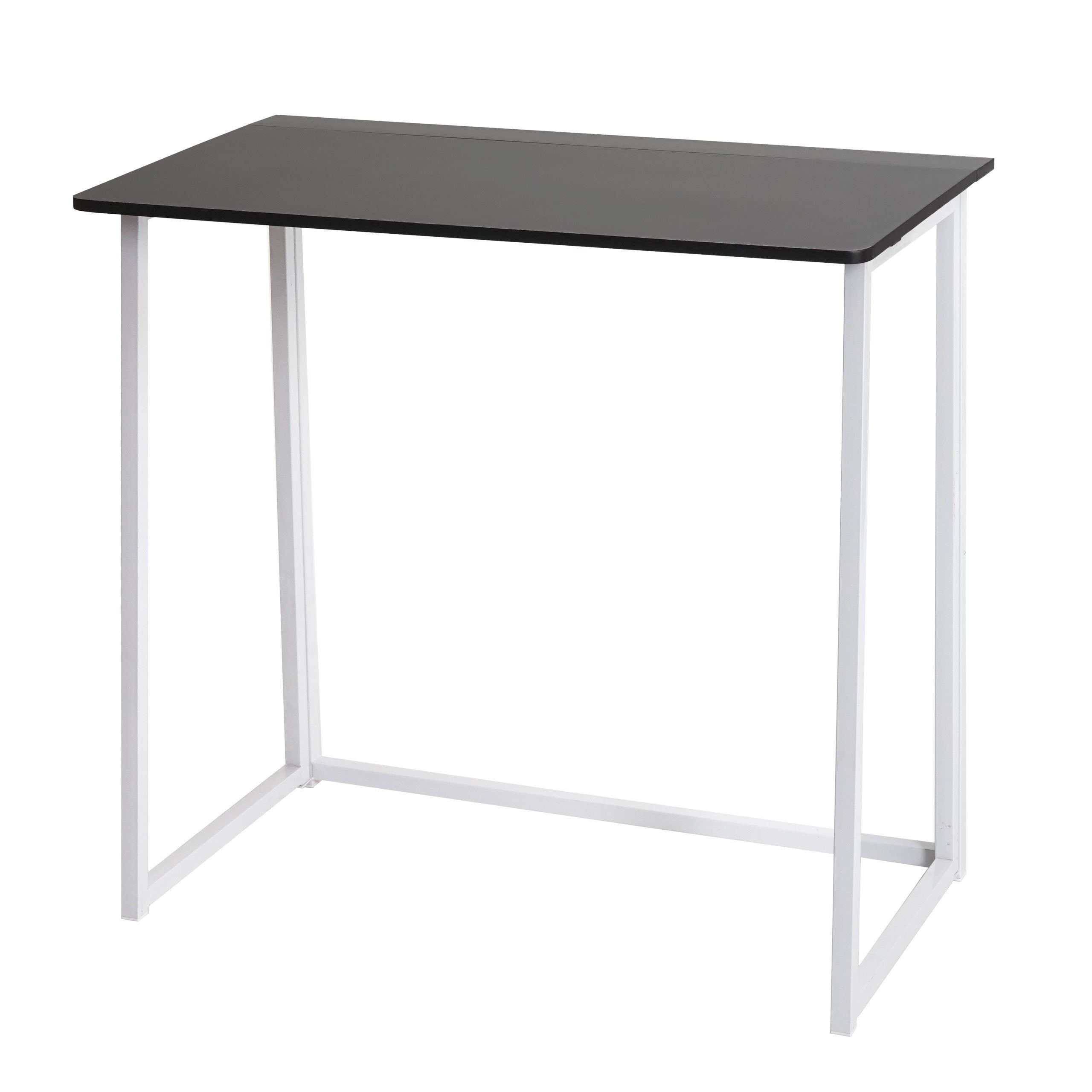 MCW Schreibtisch MCW-K67, Platzsparend zusammen klappbar, Klappbar schwarz-weiß | weiß | schwarz