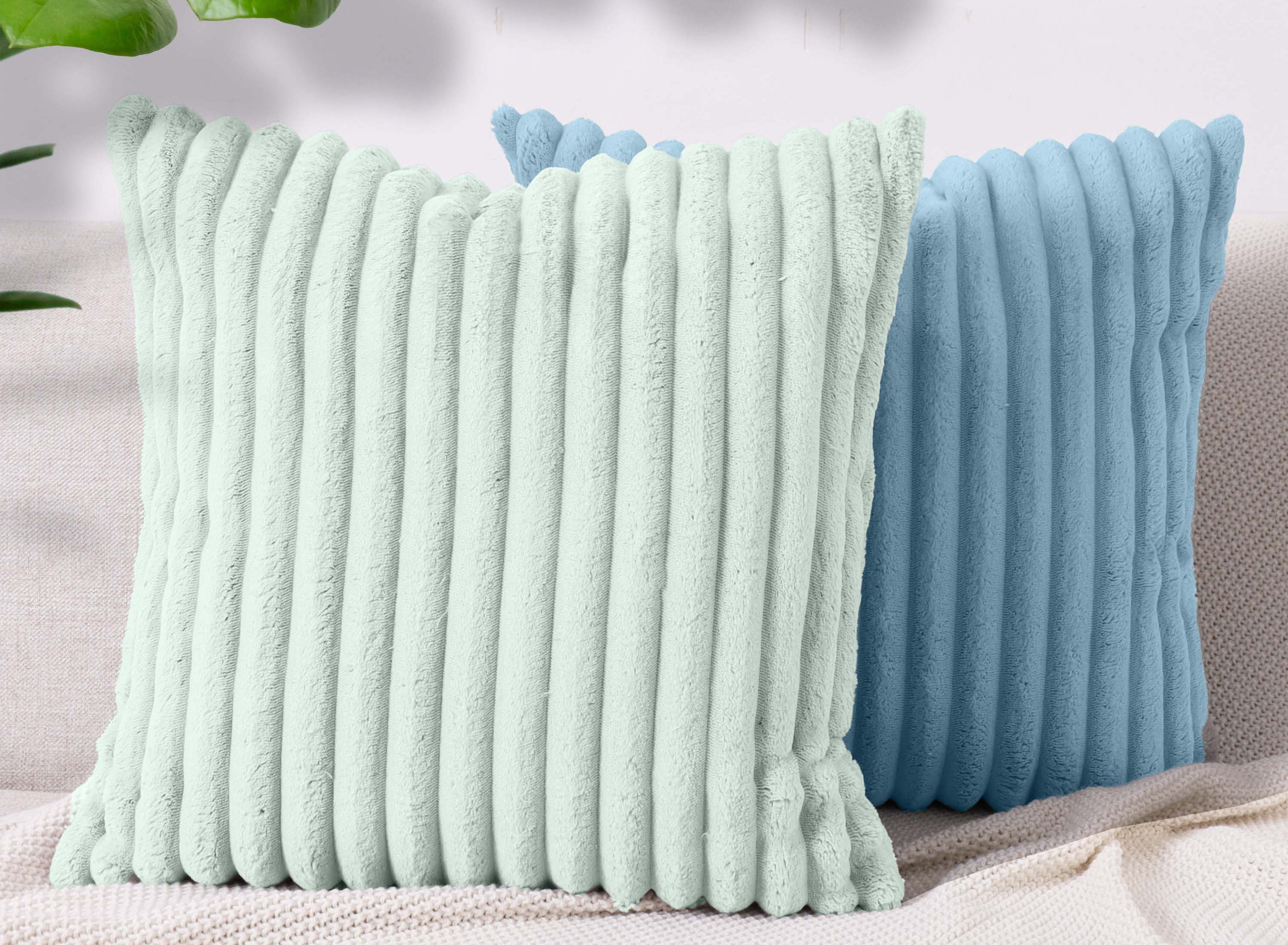 Amilian Dekokissen Sofakissen Couchkissen 2er Set Zierkissen mit Kissenfüllung, (2 Stück), 50x50 cm, Dekokissen mit Füllung und Bezug; Wohnkissen