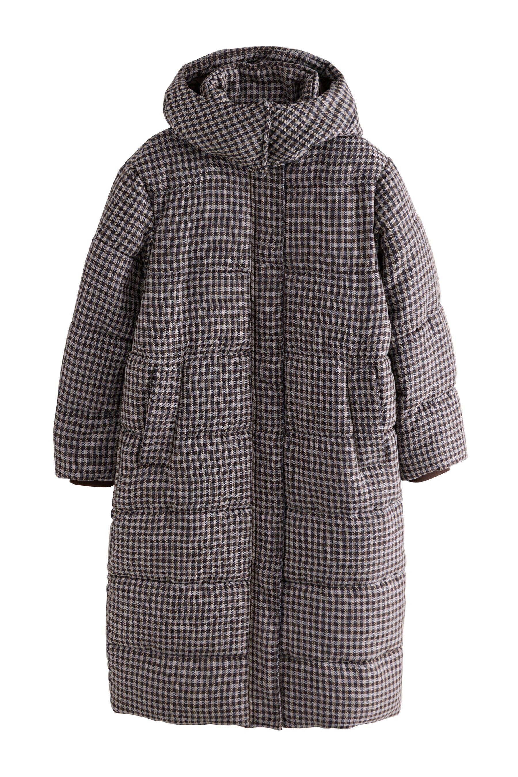 Next Steppmantel Langer wattierter Mantel mit Karomuster (1-tlg) günstig online kaufen