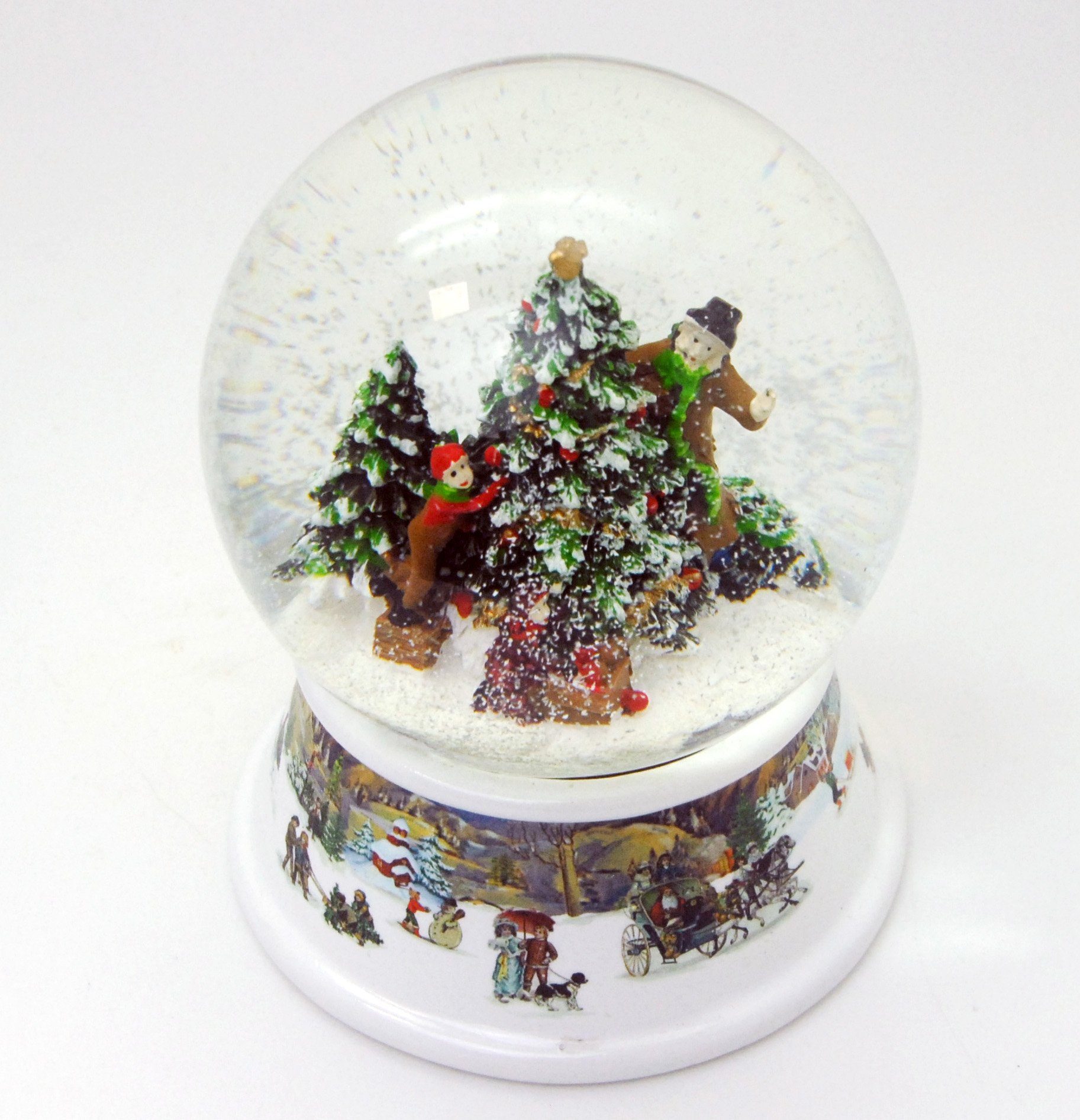 schmücken Spieluhr mit Schneekugel MINIUM-Collection Weihnachtsbaum 10cm Schneelandschaft Geschenke