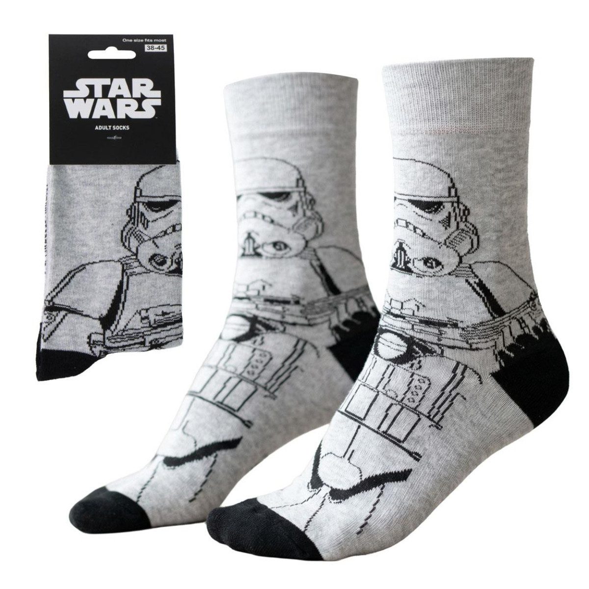 Star Wars Socken für Erwachsene bequeme Alltagssocken Größe 38-45