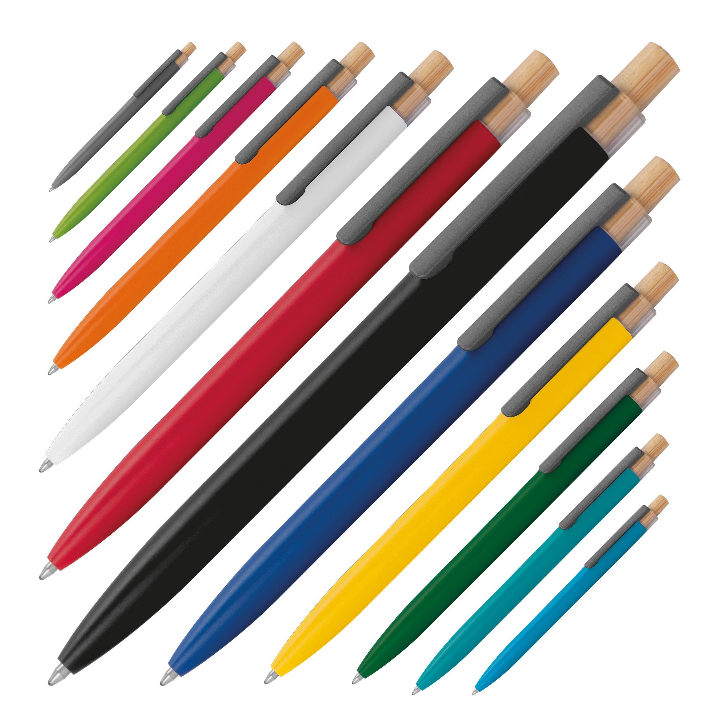 Kugelschreiber 12 Kugelschreiber aus recyceltem Aluminium / 12 Farben